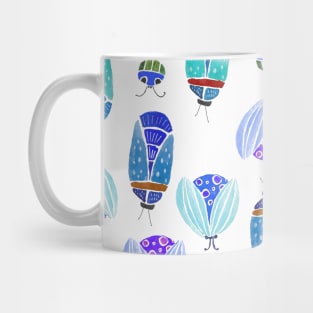 Blue Bugs pattern Mug